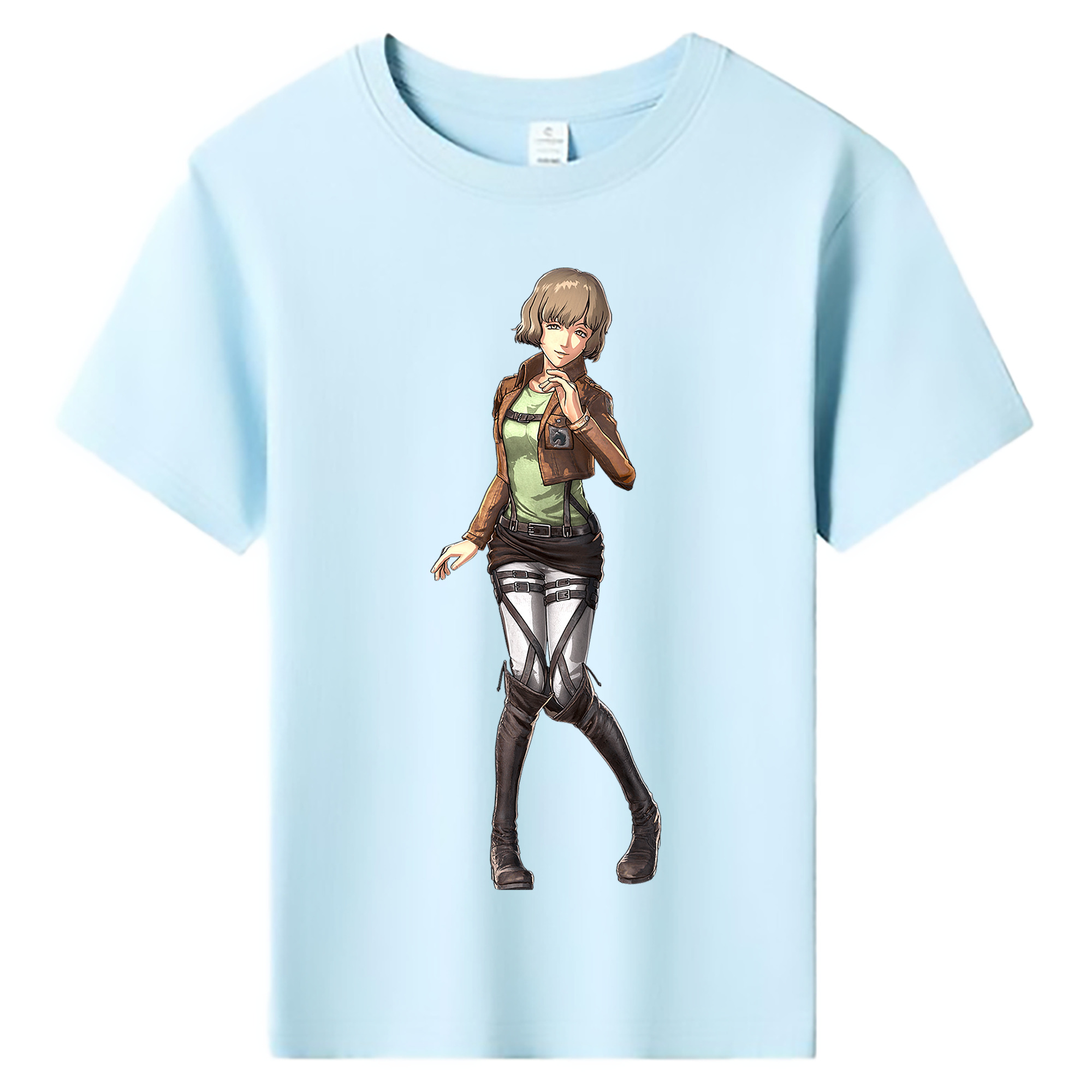 （画像用） 進撃の巨人 ヒツチ Attack on Titan Hitch 綿100％キッズTシャツ（フロントプリント）